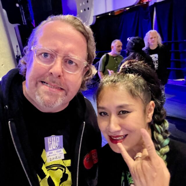 With Dr @mikannibal of @sighofficialjapan at tonight’s Raven gig in Tokyo.