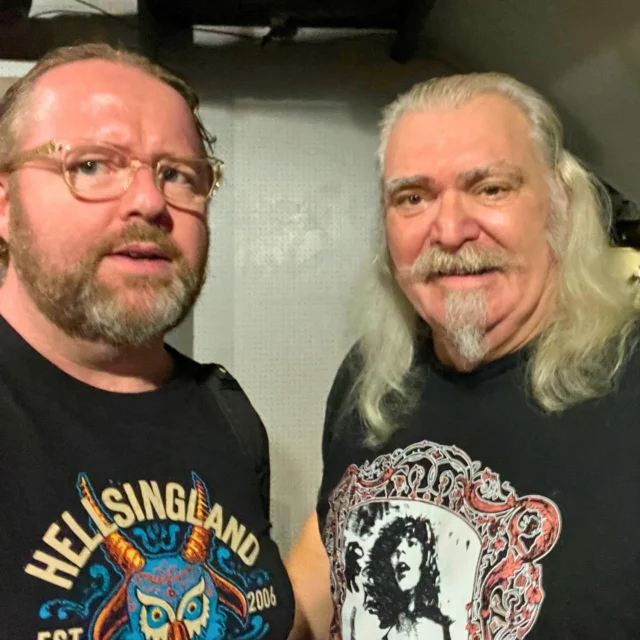 Rock in Peace, Kevin Riddles (Tytan, Kev Riddles' Baphomet, ex-@angelwitchofficial), who passed away on 4th July. Pic of @roppongirocks boss Stefan Nilsson with Kev in Tokyo in June 2024.